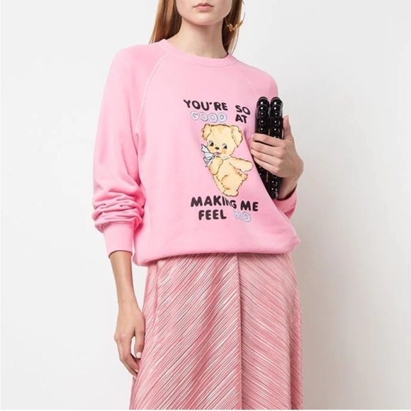 Marc Jacobs X Magda Archer Pink Sweatshirt You’re So Good At Making Me Feel Bad - Picture 2 of 14